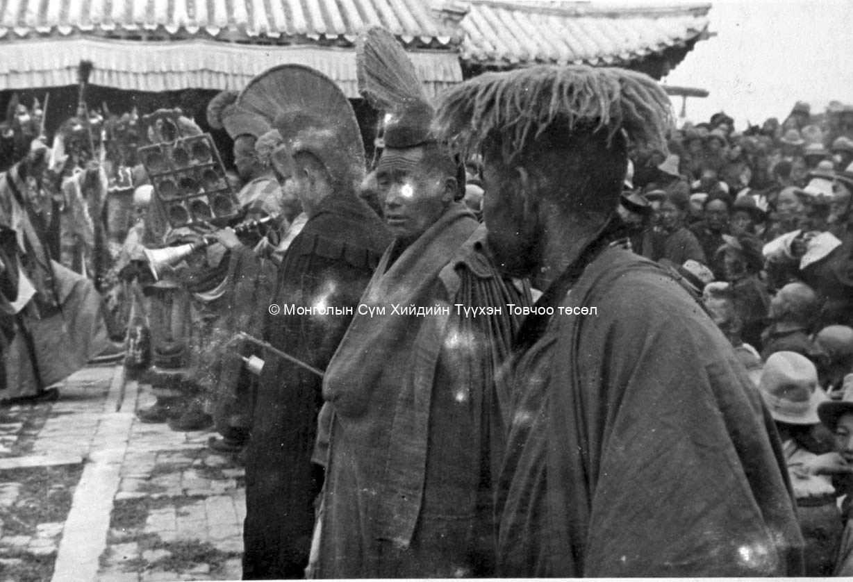 Monks during the Tsam dance performance. DSCN0408
